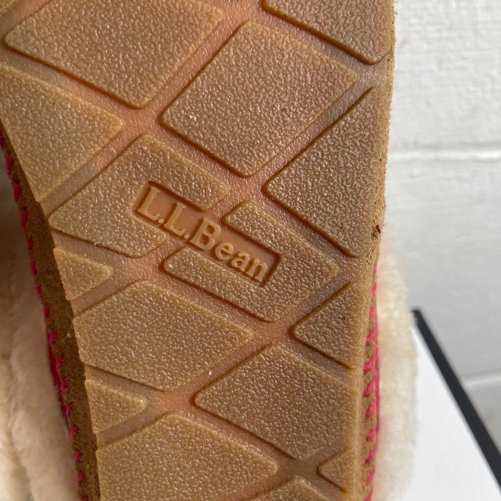 L.L. Bean Squam Lake Red‎ Suede Wicked Good Slipper Fur Lined Slip On Womens 8 M - Picture 11 of 11